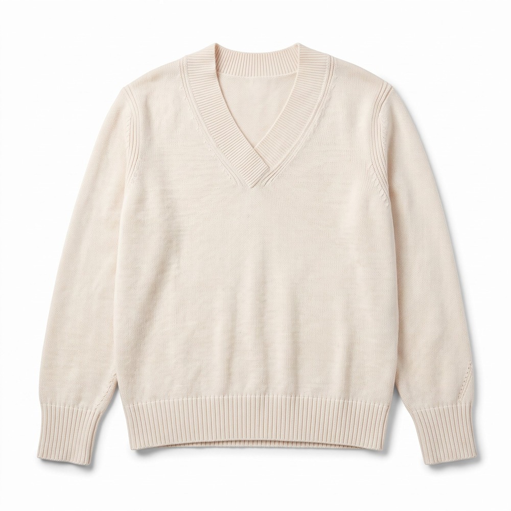 Gap XL Womens Cream V-Neck Pullover Sweater Casual Cozy Boho Tall